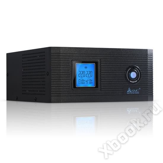 Инвертор SVC DI-1200-F-LCD, 1200ВА / 1000Вт, 220В, 50Гц, 3 мс, чёрный, 290*255*120 мм