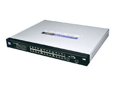 Коммутатор Linksys SRW2024P-EU 10/100/1000 24-портовый с 2-я портами miniGBIC управляемый с PoE.